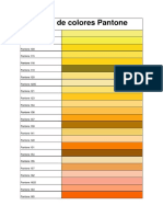 Pantone Color Chart with 100+ Colors