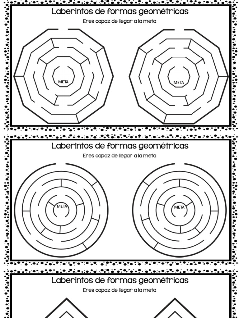Laberintos de Formas Geométricas | PDF