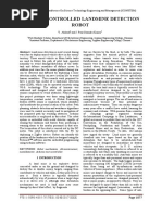 Ardunio Controlled Landmine Detection Robot: Abstract: Land Mine Detection Is Most Crucial During