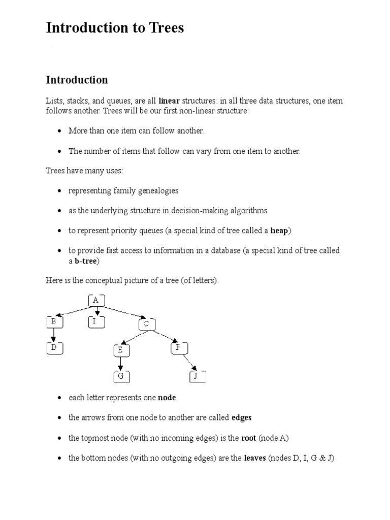 Introduction To Trees | PDF | Information Retrieval | Algorithms And ...