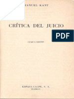 Kant - Crítica Del Juicio