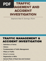 Traffic Management and Accident Investigation: Stephanie Mae B. Domingo, Rcrim