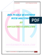 Box Puzzle Questions With Solutions: Join Us: Telegram - Me/Govtadda