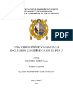 UNA VISIÓN POSITIVA HACIA LA INCLUSIÓN LINGÜÍSTICA EN EL PERÚ - Pamela Melgarejo Gomez