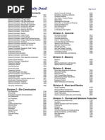 CSI Codes - Specialty Detail: Division 1 - General Requirements