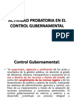 Control Gubernamental y Actividad Probatoria