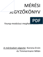 Mérési Jegyzőkönyv: Young-Modulusz Meghatározása