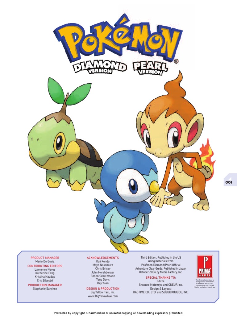 Pokédex by Inc. Staff Pokemon USA and Prima Game Diamond & Pearl (No poster)