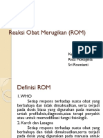 Reaksi Obat Merugikan (Rom)