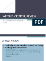 Writing Critical Review: MK. Teknik Penulisan Ilmiah (TPI)