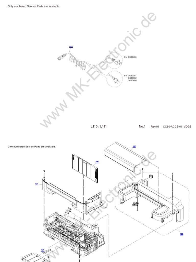 Manual Partes Epson L110 PDF | PDF | Manufactured Goods | Vehicles