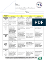 Descriptores de Evaluación 5ta Feria de Matemática Local