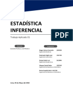 Estadística Inferencial: Trabajo Aplicado 01