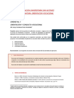 Orientacion y Conducta Vocacional. Unidad Tematica 1