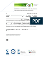 Formato C02.01.F02 Modelo de La Certificación de La Proyeccion de Cupos