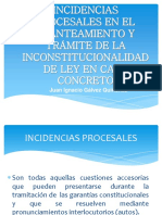 Presentación Incidencias Procesales y Planteamientos de Inconstitucionalidad PDF