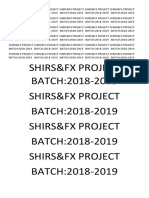 Shirs&Fx Project BATCH:2018-2019 Shirs&Fx Project BATCH:2018-2019 Shirs&Fx Project BATCH:2018-2019 Shirs&Fx Project BATCH:2018-2019