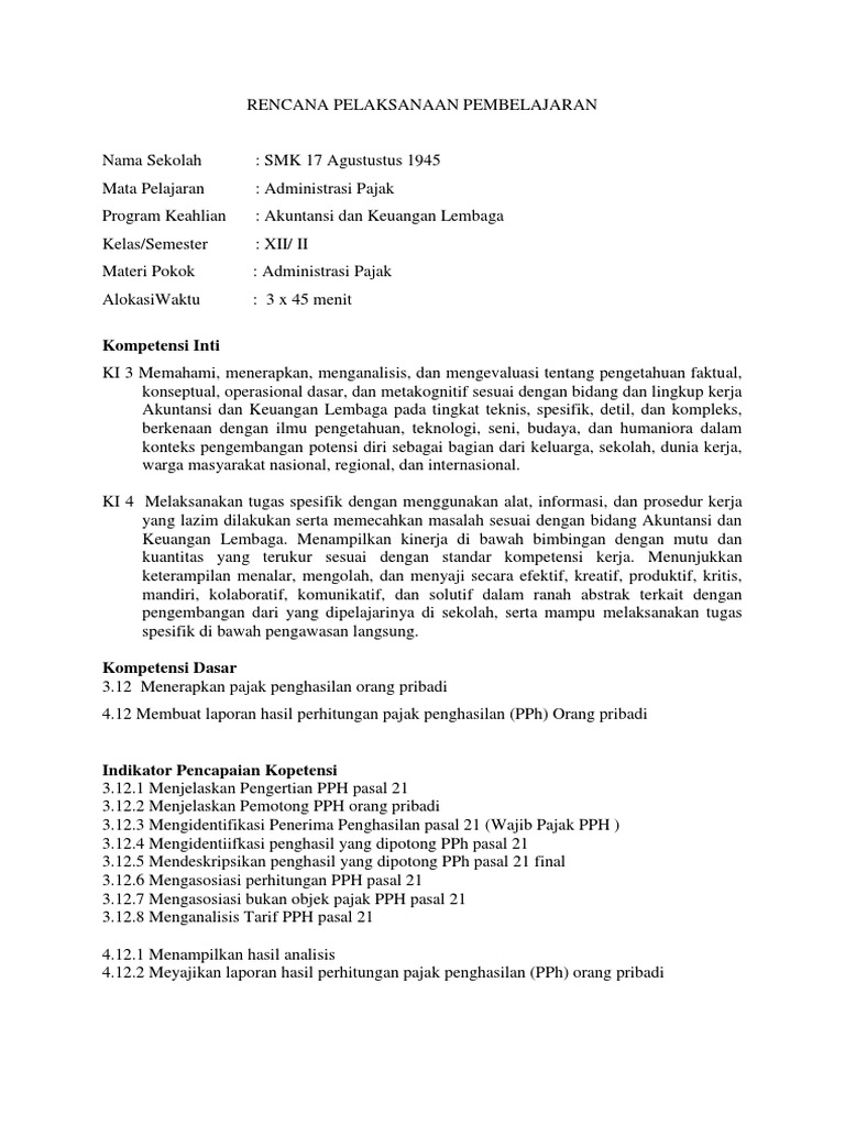 View Silabus Administrasi Pajak K13 Revisi 2017 Gif