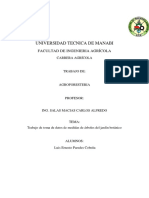 Trabajo de Toma de Datos de Medidas de Árboles Del Jardín Botánico