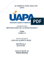 Tarea 6 de Metodologia de La Investigacion II Carlos Baez