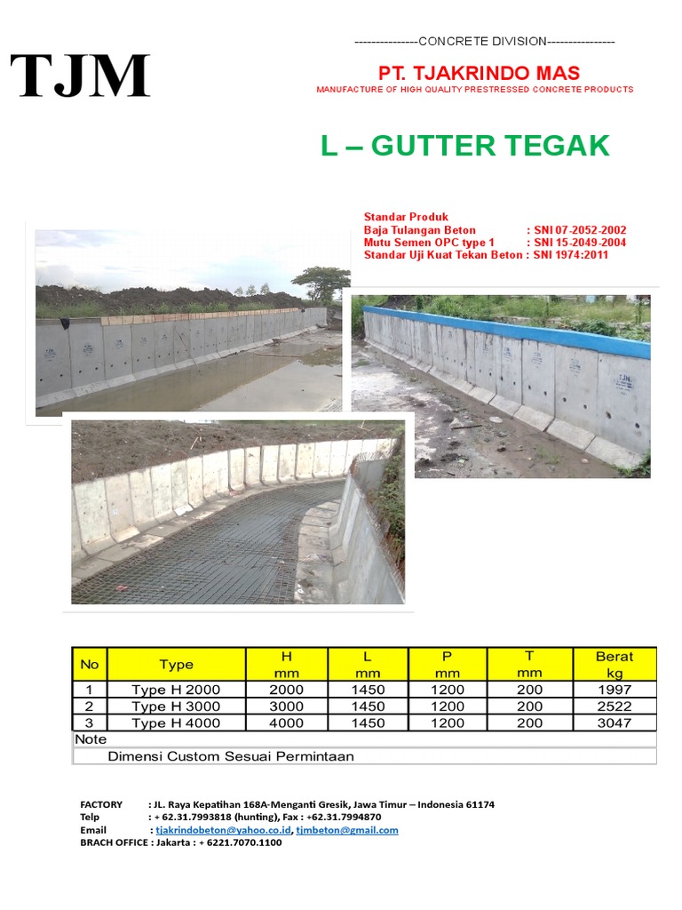 Brosur L-Gutter TJM | PDF