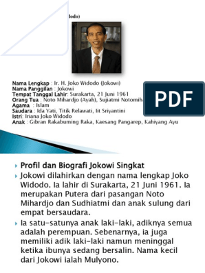 Biografi Jokowi Singkat Dan Lengkap Lukisan