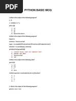 Python Basic, Numpy, Panda-Mcq - Key