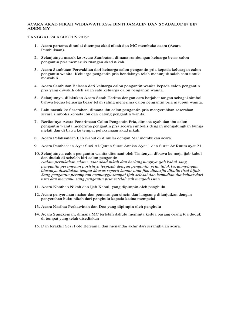 Pantunacara Akad Nikah Pdf