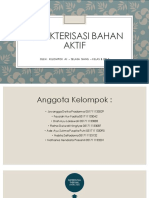 Karakterisasi Bahan Aktif