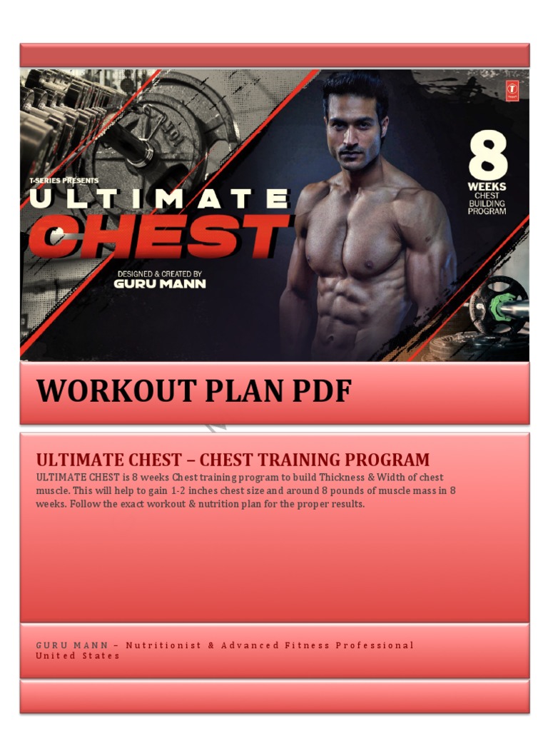 Ultimate Chest Workout Plan By Guru Mann Pdf Aerobic Exercise Arm