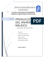 PRODUCCIÓN DE ANHIDRIDO MALEICO (Problema 4)