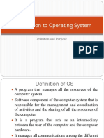 Introduction To Operating System: Definition and Purpose
