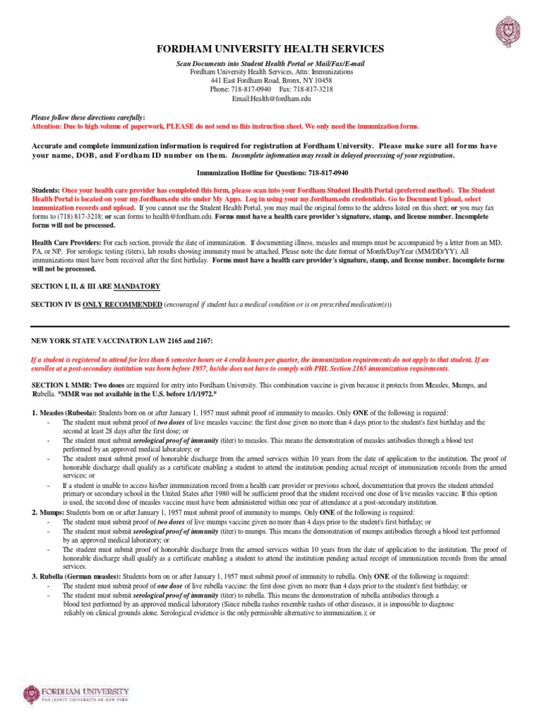 Immunization Forms | PDF | Tuberculosis | Immunology