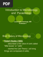 MICRO Lecture 1 Introduction To Microbiology and Parasitology 1 PDF