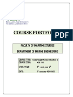 Course Portfolio: Faculty of Maritime Studies Department of Marine Engineering