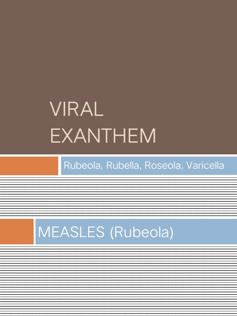 Viral Exanthem Pdf Measles Herpes Simplex