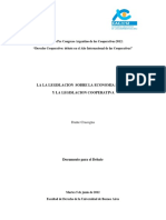 Cracogna, Dante, La Legislación Sobre La Economia Social, 2012