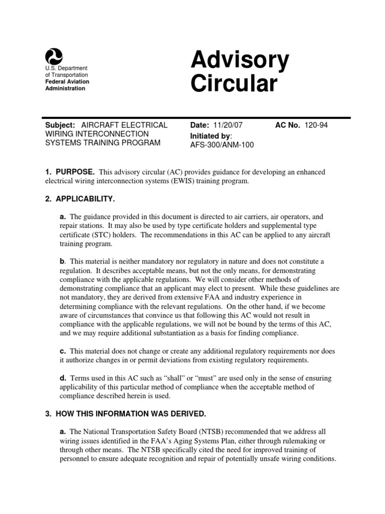 EWIS Training Program Guidance Document | PDF | Electrostatic Discharge ...