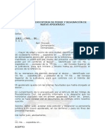 Revocatoria de Poder y Designacion de Nuevo Apoderado