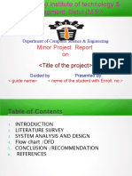 Presentation Format For Minor