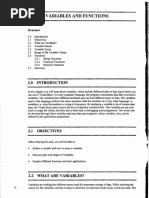 Unit 2 Variables and Functions: Structure