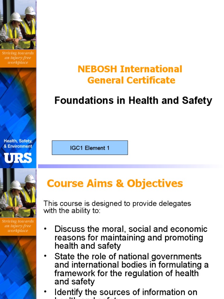 Foundations in Health and Safety NEBOSH International General