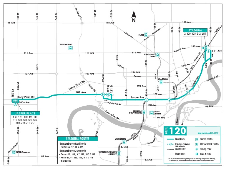 Edmonton Bus Routes and Map Guide | PDF | Edmonton | Bus Transport