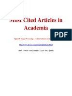 Most Cited Articles in Academia - Signal & Image Processing: An International Journal (SIPIJ)