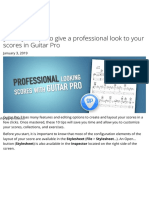 10 Tips To Give A Professional Look To Your Scores in Guitar Pro