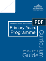 Primary Year Programme Curriculum Handbook 2016 - 2017