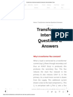 Transformers Interview Questions & Answers Instrumentation Tools