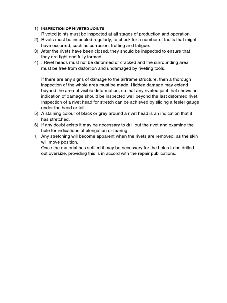 Inspection of Riveted Joints PDF