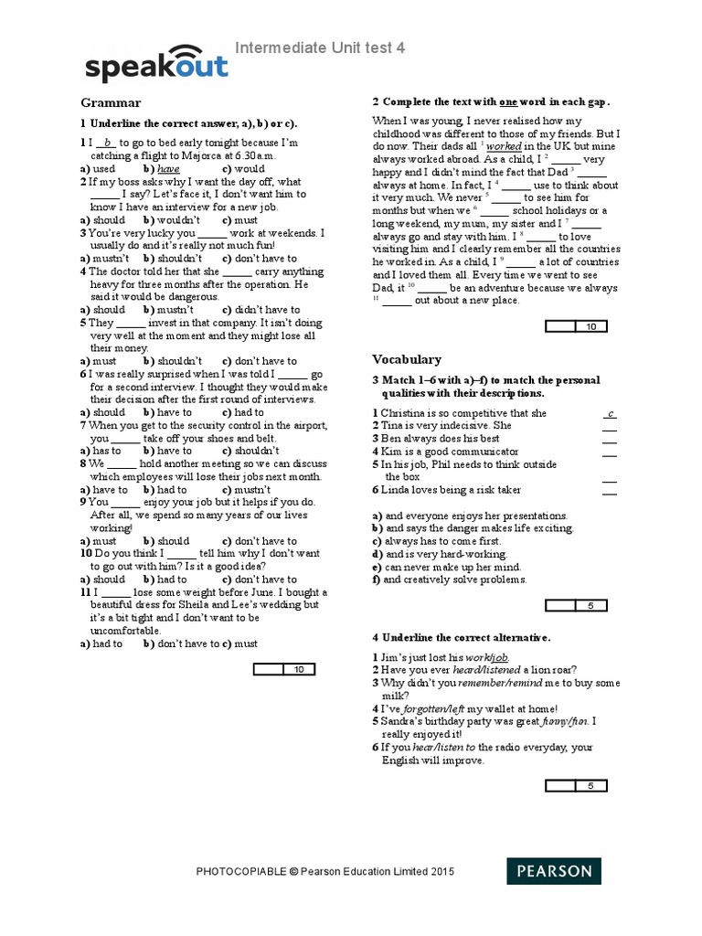 Photocopiable Pearson Education Limited 2015