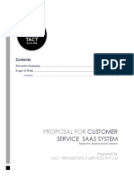 Proposal - SAAS System For Customer Service
